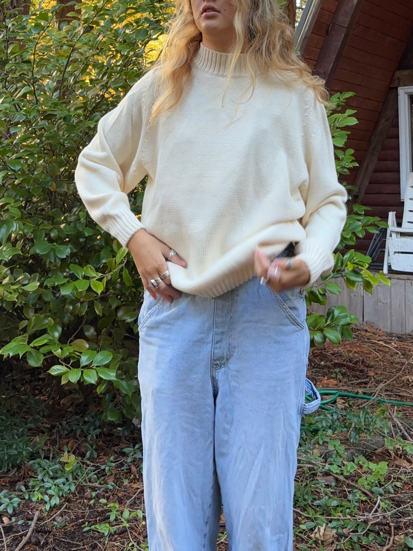 vintage deadstock cream knit