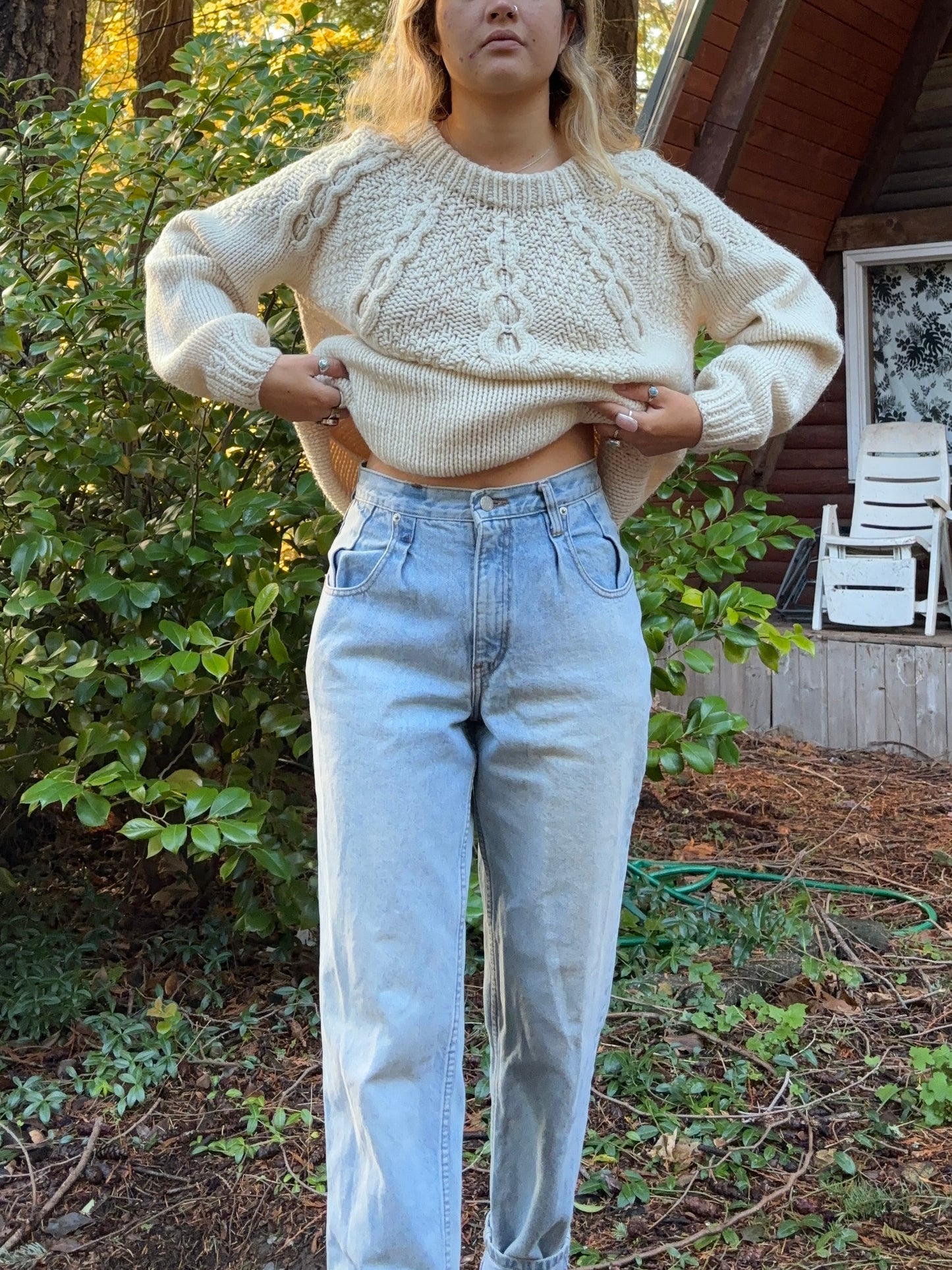 vintage light wash jeans