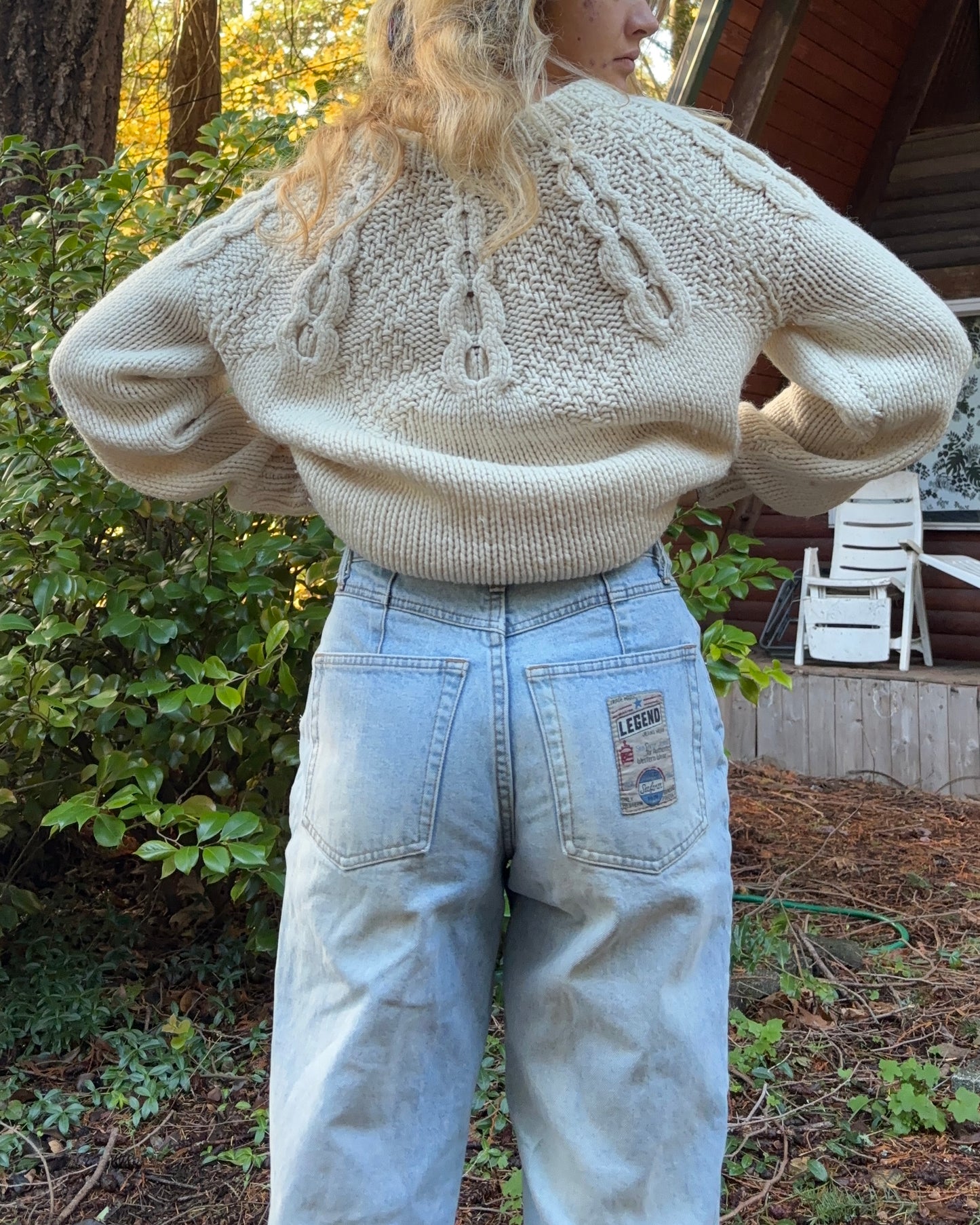 vintage light wash jeans