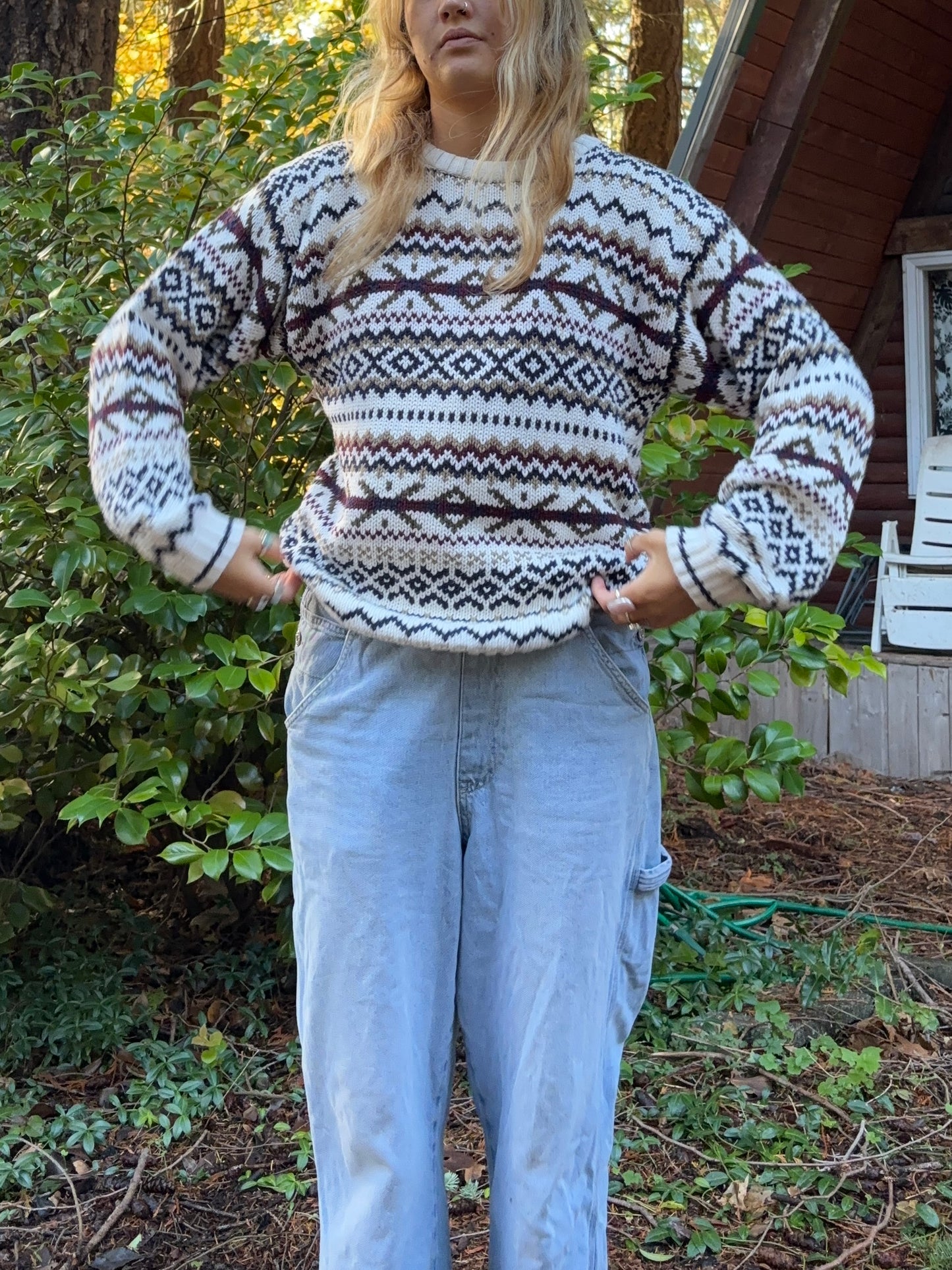 vintage fair isle sweater